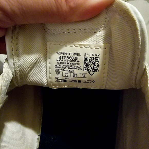 Sperry Women's White Femmes Canvas Sneakers Size 11 (STS 86035) - Picture 6 of 10
